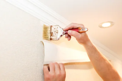 Pose de papier peint à Meung-sur-Loire — revêtements muraux et toiles de verre